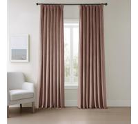 HPD Half Price Drapes VPYC-161234-108 Plush Velvet Curtain (1 Panel), 50 X 108, Wild Rose