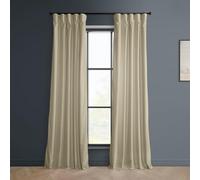 HPD Half Price Drapes VPYC Heritage Plush Velvet Curtain (1 Panel), 50 X 96, Macchiato Beige