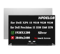 HPDELGB Screen Replacement for Dell XPS 9500 9510 9520 Precision 5550 5560 LCD Display Screen Assembly 1920x1200 IPS 15.6 inch Non-Touch Screen Colour Silver