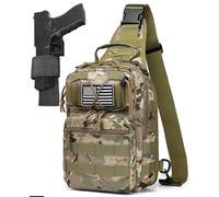 HPDF Tactical Sling Backpack Military Crossbody Bag Pack for Mens One Shoulder Holster Sling Bag 10L