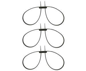 HPE Black Disposable Nylon Handcuffs - 3 pcs.