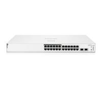 HPE 1830 24-Port Smart-managed Switch - 24x1G, 2xSFP, 12x CL4 PoE (195W) Fanless UK Cord
