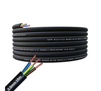 HPELEC® H05RR-F 3 Core Flexible Rubber Cable - Premium Electrical Wire for Indoor and Outdoor Use - 1.0mm, 1.5mm, 2.5mm 5m, 10m, 20m (2.5mm 3 Core - 15m)