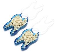 Hperu 100PCS Fake Teeth,2 Boxes Tooth Repair Kit, Resin Tooth Caps for Broken Tooth Temporary Use Tooth Cap Includes Anterior Front & Molar Posterior 50 of Each