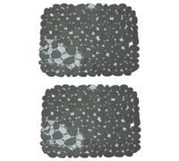 Hperu 2Pcs Kitchen Sink Mat, Non-Slip PVC Sink Protector 12x15.6, Heat Resistant Mats and Protectors, for Stainless Steel, Porcelain, Dish Drying Mat, Gray, Kitchen