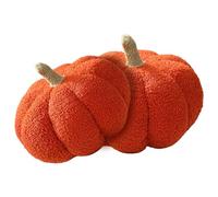 Hperu 2pcs Pumpkin Pillows 3D Simulated Plush Pumpkin Throw Pillow Soft Cute Fall Decor for Bedroom Thanksgiving Halloween Sofa Couch, Orange Fall Pillows