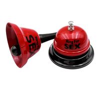 Hperu 2Pcs Service Bell Set, Ring for Sex Metal Hand Bell and Desk Set, Multi-Functional Call for Hotel Counter Reception Restaurant Food Line, Wedding Event