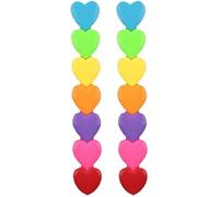 Hperu 2pcs Stackable Pastel Highlighters, 6 Colors in 1 Chisel Tip, Heart-Shaped Mini Highlighters for Kids, School, Office, Drawing, Writing