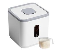 Hperu 5Kg Airtight Rice Storage Container - Food Grade Dual Silicone Seal Cereal Bucket with Measuring Cup Rice Dispenser Container