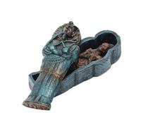 Hperu Aquarium Decor Ornaments, 1Pc Egyptian King Tutankhamun Pharaoh Sarcophagus Coffin with Mummy Figurine Set, Historical Sculpture Fish Tank Ornament Fish Tank Decorations