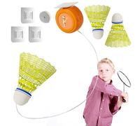 Hperu Badminton Trainer, 3Pcs Glowing Self-Exercise Badminton Single Training Kit, Adjustable Trainer with Elastic Cords for Kids Adult (Style 1)