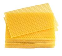 Hperu Beeswax Sheets 30Pcs Beeswax Foundation Sheets 5.2x3.5'' Wax Foundation for Bee Frames Natural Honeycomb Sheets Beeswax Sheets for Candle Making Beekeeping Supplies Bottom Boards