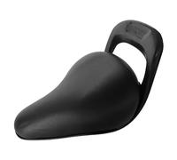Hperu Bike Saddle for Kids, Waterproof 7.9x5.3in Handled PU Bicycle Seat Stylish Curved Replacement Kids Bike Seat Black