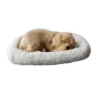 Hperu Breathing Stuffed Animal, Realistic Breathing Plush Sleeping Dogs On Pad Interactive Dog Battery Operation Realistic Puppy for Kids Children, Golden
