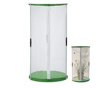 Hperu Butterfly Cage - Butterfly Habitat, Clear Cylindrical Mesh Enclosure with Zipper Top for Easy Access, Perfect for Insect Observation & Plant Protection