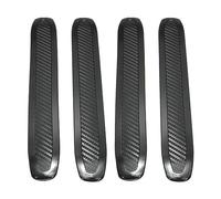 Hperu Car Corner Bumper Strip Anti-collision Protector Trim for Cars 4PCS (Black, Carbon Fiber & Silicone, Bumper)