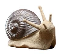 Hperu Ceramic Snail Garden Ornament 1.57x3.23x1.73 Inch, Whimsical Micro Landscape Figurine for Indoor Outdoor Decor, Style 6 Elegant Design
