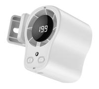 Hperu Clip Fan USB Rechargeable Portable Mini Fan with 199 Speeds & Cooling Mode, 12H Runtime, LED Light, Clip On for Car Vent, Office, Camping, Travel - White - Personal Fans