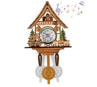 Hperu Cuckoo Clock, Charming Cuckoo Clocks for Wall with Pendulum, 9x5x2 Antique Birdhouse Wall Clock, for Living Room, Study, Kids Room, Home Decor, Clocks for