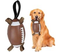 Hperu Dog Balls, 7.8 Inch Indestructible Dog Football, Bite-Resistant Interactive Fetch Toy with Non-Toxic Latex for Aggressive Chewers