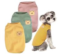 Hperu Dog Clothes,3Pcs Dog Shirt, Stretchy & Breathable Dog T-Shirt with Stylish Cat Pattern, Soft Comfortable Lightweight Pet Shirt for Medium Small Dog Clothes,Dog T-Shirt