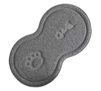Hperu Dog Food Mat, Waterproof Non-Slip Pvc Pet Feeding Mat Bone Shaped Dog Bowl 17.7x9 Ceramic Bowl Pet Feeding for Cats and Dogs -