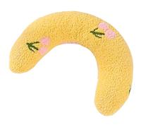 Hperu Dog Pillow U-Shaped Soft Cat Pillows for Indoor Cat Neck Pillow Washable Cute Plush Dog Calming Pillow for Cat Dog Pet Supplies Yellow Dog Calming Pillow