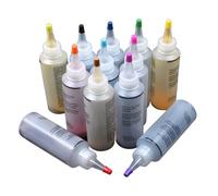 Hperu Fabric Dye, 12Pcs Permanent Textile Paints One Step Jacquard Colorful Tie Dye Kit, Non Toxic Fabric Paint for Clothing, Spiral and Graffiti Art Tie