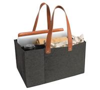 Hperu Felt Diaper Caddy Organizer Tote Bag with Compartments, File Holder Work Bag with Handles for Teacher School Office Supplies