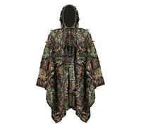 Hperu Ghillie Suit 3D Camouflage Cape, Sniper Cloak for Outdoor Hunting, Airsoft, and Christmas Decoration, Jungle Camouflage Clothing