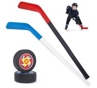 Hperu Kids Hockey Set Child-friendly PP Toddler Hockey Set Includes 2 Sticks & 2 Balls for Indoor & Outdoor Field, Training, Games, Kids, Sticks