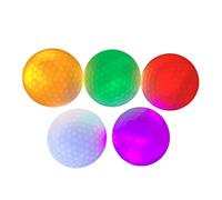 Hperu LED Golf Balls Glow in The Dark Golf Balls Night Glowing Light up Golf Practice Balls 5 Colors Glow Golf Balls