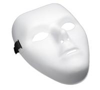 Hperu Mask Props, White Full Face Blank Masquerade Mask - Plain Paintable DIY Masks for Cosplay, Party, Carnival, Theater, Halloween Costume and Craft Decoration
