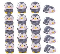 Hperu Mini Resin Animals,Mini Penguins 20Pcs 4 Postures Cute Cartoon DIY Mini Penguin Figurines Decorative Mini Resin Animals for Micro Landscape Dollhouse Garden