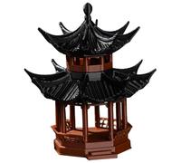 Hperu Mini Zen Garden Accessories, 1.8x1.8x2.1 Inch Plastic Miniature Pagoda Statue for Japanese Garden, Bonsai Decor, Zen Decorations