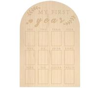 Hperu My First Year Picture Frame,My First Year Photo Board, Wood 12 Month Baby First Year Photo Frame, 12x17 Inch Arch Door My First Year Picture Frame for Boy Girl Gift