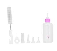 Hperu Pet Milk Feeding Bottle Pet Nursing Bottle Mini Squeeze Liquid Puppy Milk Feeding Bottle Kit Pet Feeding Tool for Dog Kitten Puppy Rose Red