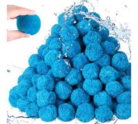Hperu Pool Filter Balls 1.54 Lbs Fiber Pool Filter Media Reusable Bath Ball Filter Eco-Friendly Blue Sand Filter Ball Alternative Aquarium Bath Ball Filter