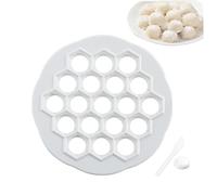 Hperu Ravioli Maker,Dumpling Maker 19 Holes Dumpling Mould 11.65 Inch White Russian Ravioli Maker Dumpling Wrappers Kitchen Russian Dumpling Press