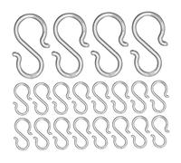 Hperu S Hooks, 20 Pcs Small Clear Plastic Hooks, Practical Multi-Functional for Signs Towels Bags and Small Items