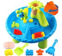 Hperu Sand and Water Table, 22pcs Sand and Water Table for Toddlers, No-Burr Multi-Compartment Abs Play with Detachable Corners, Colorful Sensory Toys for Beach Pool Yard