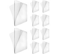 Hperu Shower Caddy Sticker Replacement, 10Pcs 2.4x2.4inch Clear Waterproof No Drilling Double-side Adhesive, Shower Shelf Adhesive for Bathroom Kitchen