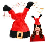 Hperu Singing and Dancing Christmas Hat, Swing Moving Santa Hat Musical Plush Toy Cap for Adults Kids Party Supplies - Christmas