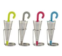 Hperu Sloth Tea Infuser Umbrella Tea Infuser 4PCS Reusable Cute Tea Diffuser with Drip Tray Stainless Steel Fine Mesh Loose Tea Infuser with Silicone Lid for Tea Cups Mugs Teapots