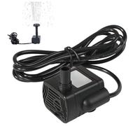 Hperu Solar Fountain, Black, 1.5m Line, 1.5m Spray, 300L/H Flow, 12V DC, Solar Powered, Quiet Operation, Ideal for Ponds, Birdbaths, Fountains