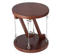 Hperu Tensegrity Sculpture, Wooden Novel Tensegrity Table Structure Decorative Model for Home Nut Brown 4.7x5.1In