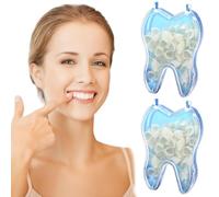 Hperu Tooth Caps for Broken Tooth 2 Boxes Tooth Repair Kit, 100PCS Resin Tooth Caps for Broken Tooth Temporary Use Tooth Cap Includes Anterior Front & Molar Posterior 50 of Each