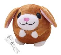 Hperu USB Rechargeable Moving Dog Toy, Bouncing Sound Interactive Dog Ball, Cartoon Self Moving Washable Giggle Ball for Dogs (Style 2) - Self