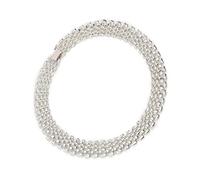 Hperu Wide Chain Necklace Chunky Statement Choker, Silver Color Linked Necklace Jewelry for Women's Fashion, Hollow