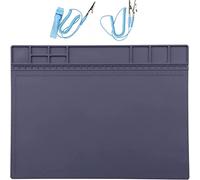 HPFIX Anti-Static Mat ESD Grounding Pad for Computer, Laptop, Cellphone, iPad Electronics Repair, ESD Silicone Soldering Mat Heat Resistant 932°F with ESD Wrist Strap and Grounding Cord
